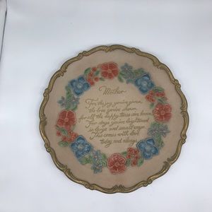 Hand painted ceramic plate